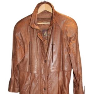 Vintage leather trench coat- adventure bound vintage full length woman’s jacket